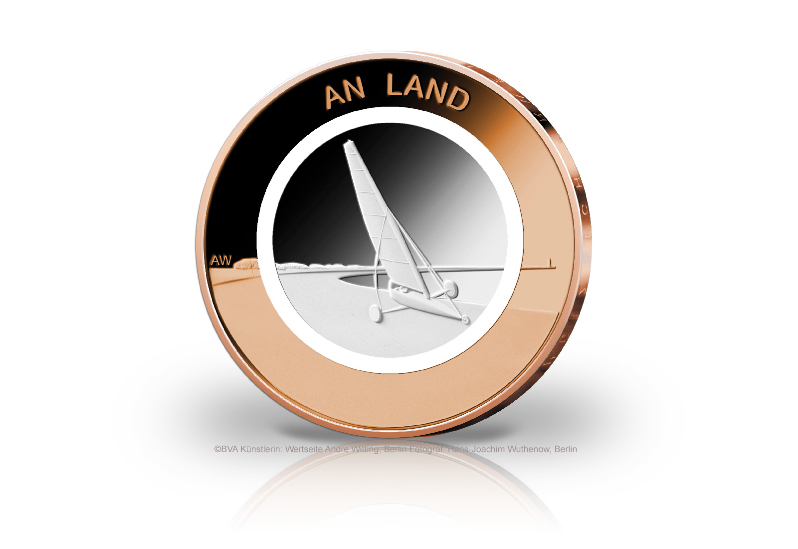 10 Euro 2020 Deutschland An Land mit Polymerring PP Prägestätte unserer Wahl