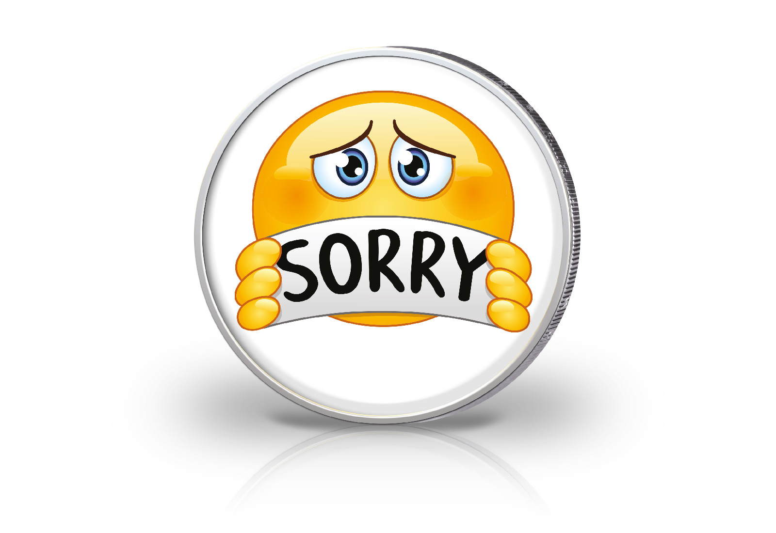 2 Euro mit Farbmotiv Entschuldigung