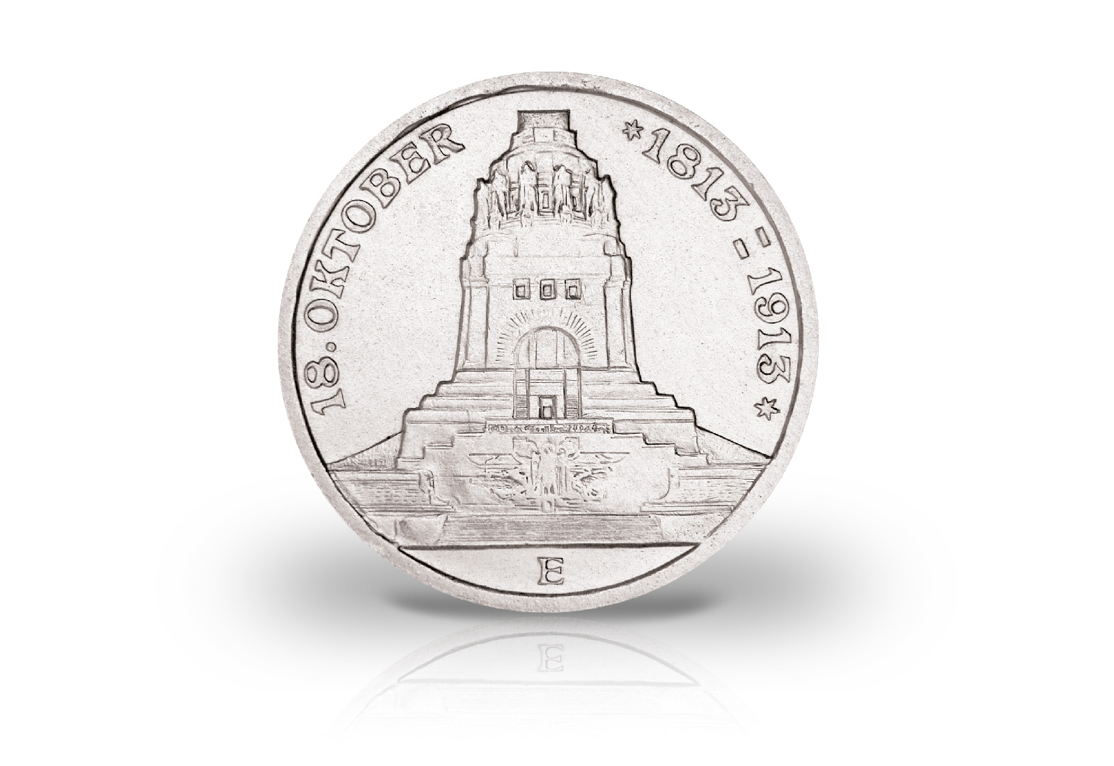 3 Mark 1913 Deutsches Kaiserreich Sachsen Jahrhundertfeier Völkerschlacht Jaeger-Nr. 140