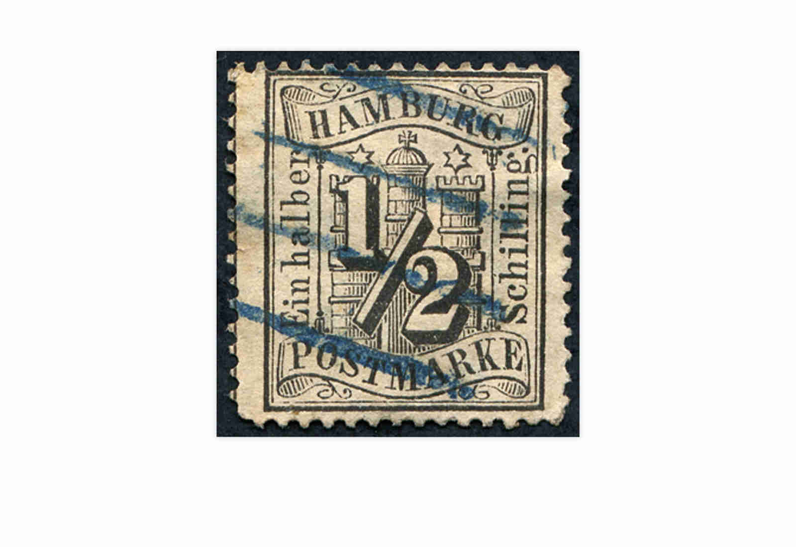 Briefmarke Altdeutschland Hamburg Freimarke 1864 Michel-Nr. 10 gestempelt