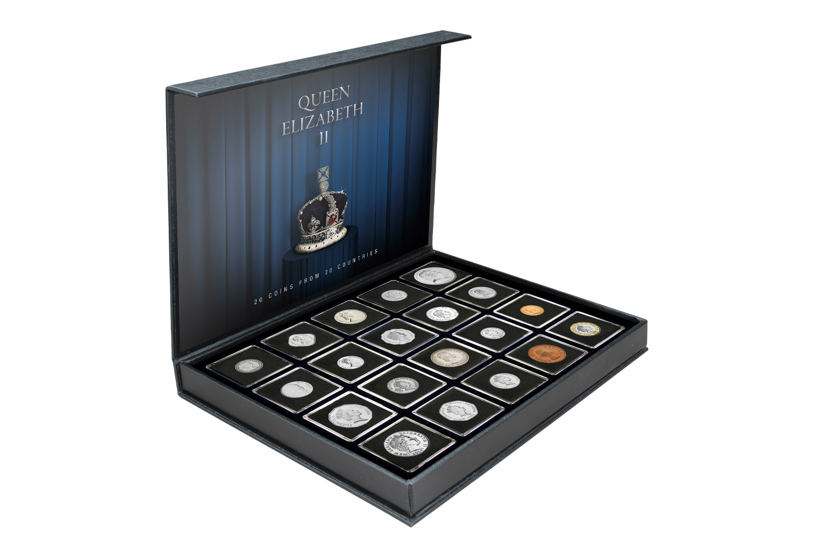 20er Kollektion Queen Elisabeth II. Staaten gekapselt in Kassette