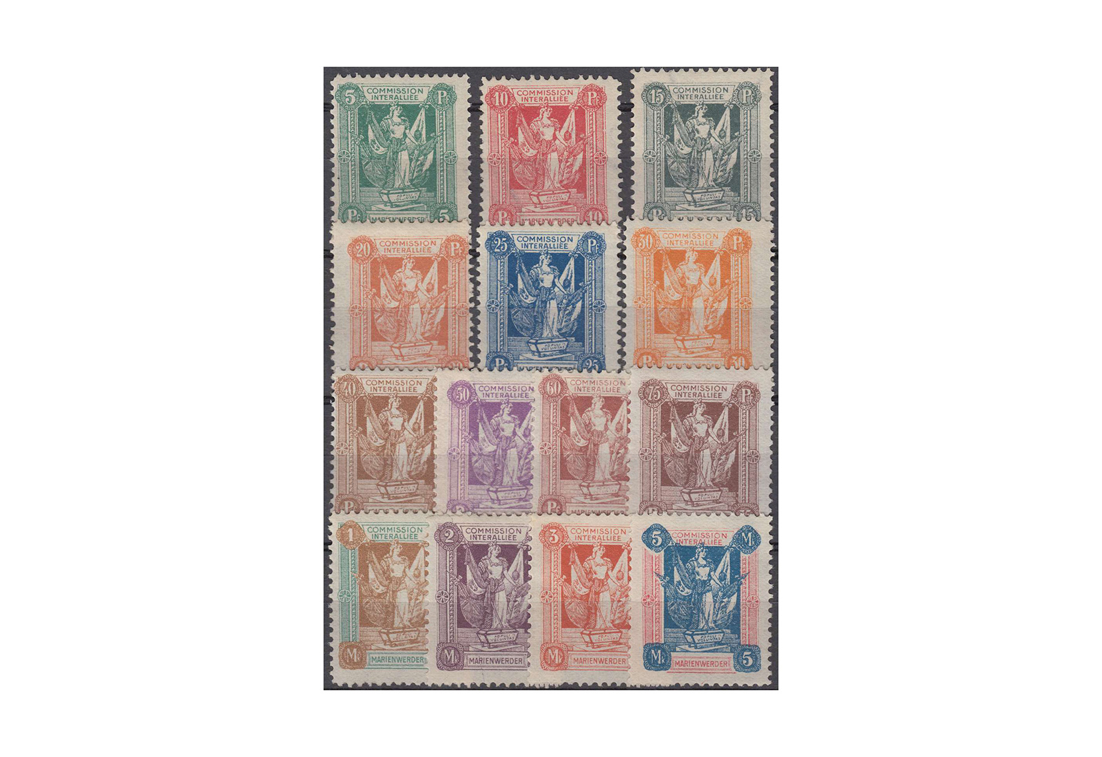 Briefmarke Marienwerder Dt. Abstimmungsgebiete MiNr.: 1-14 **