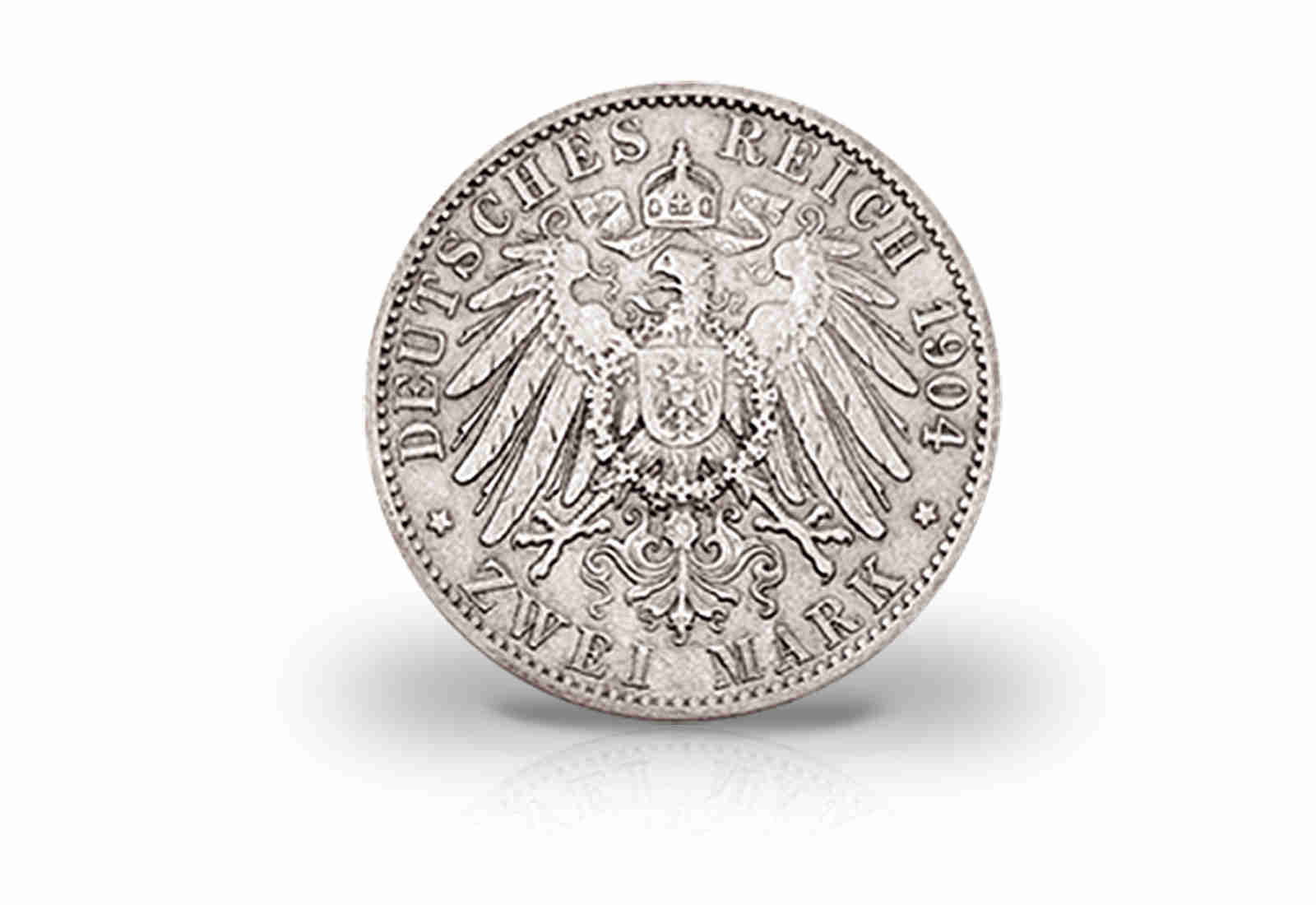 2 Mark 1904-1912 Deutsches Kaiserreich Wappen Lübeck Jaeger-Nr. 81