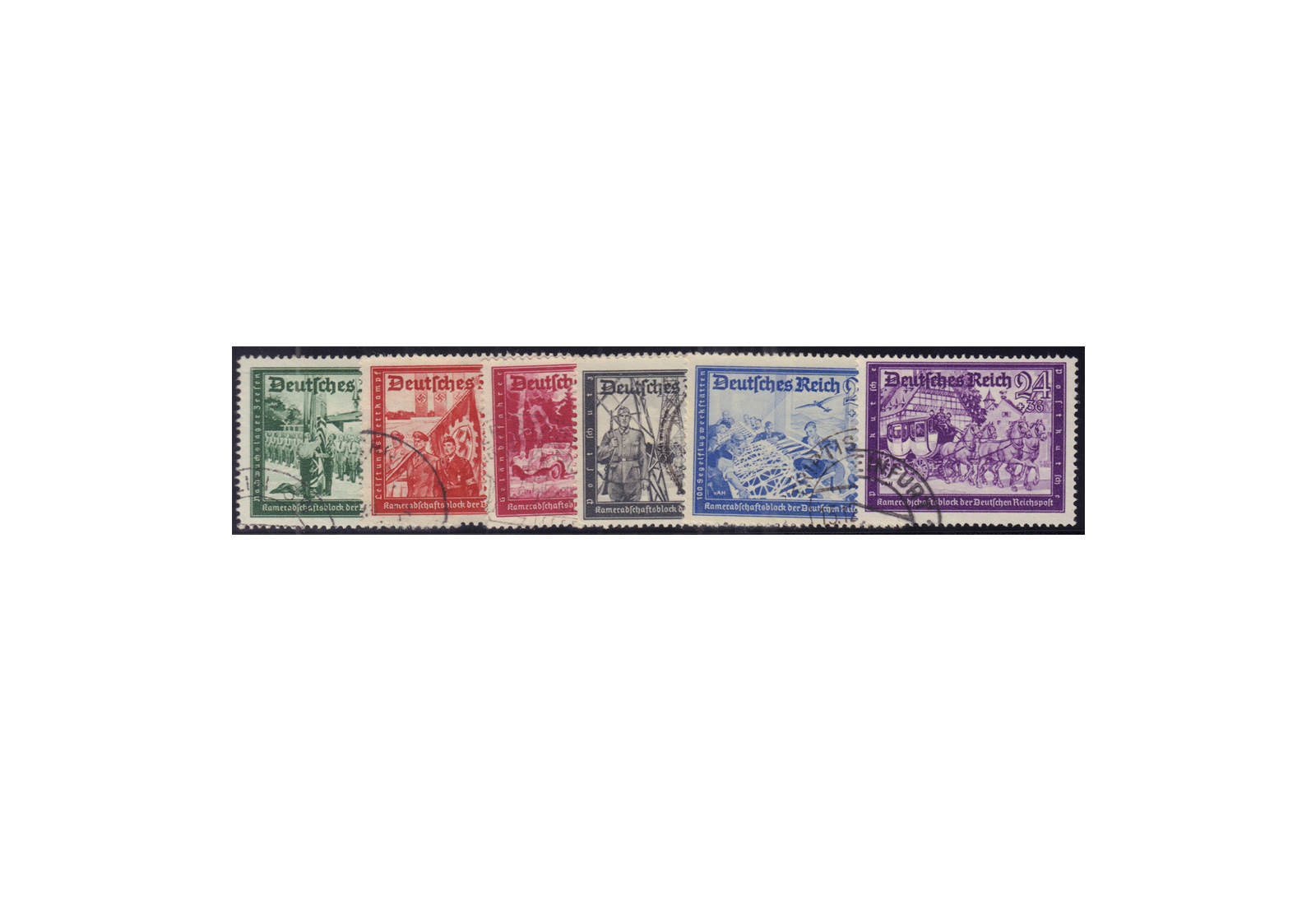 Briefmarken Deutsches Reich Postkameradschaft II Michel-Nr. 773/78 gestempelt