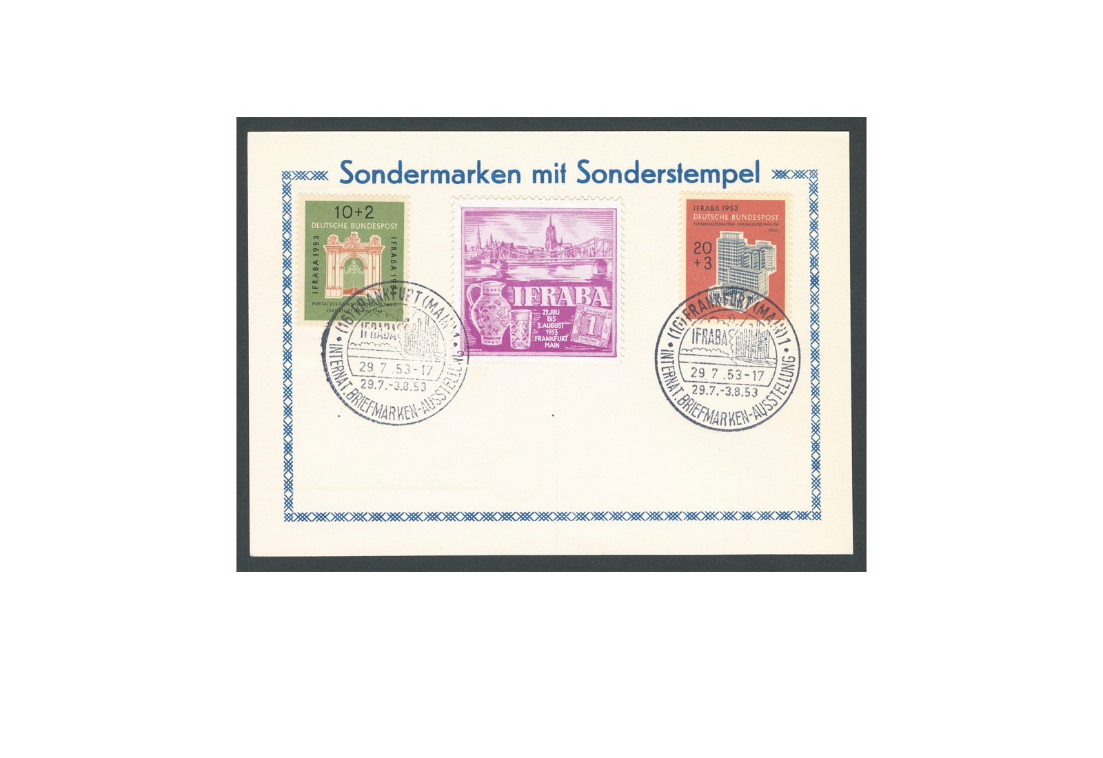 BRD MiNr.: 171-172 FDC Ersttagskarte mit Reklamemarke