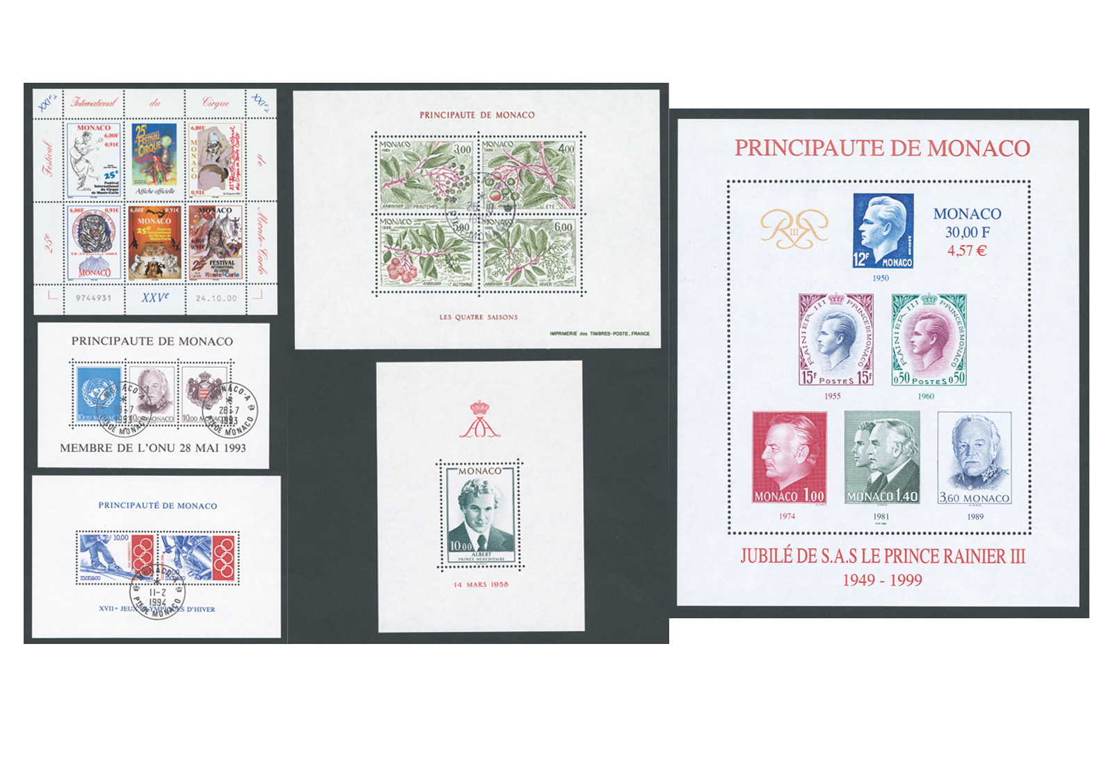 Briefmarken Kollektion Blocks und Kleinbogen Monaco **/gest.