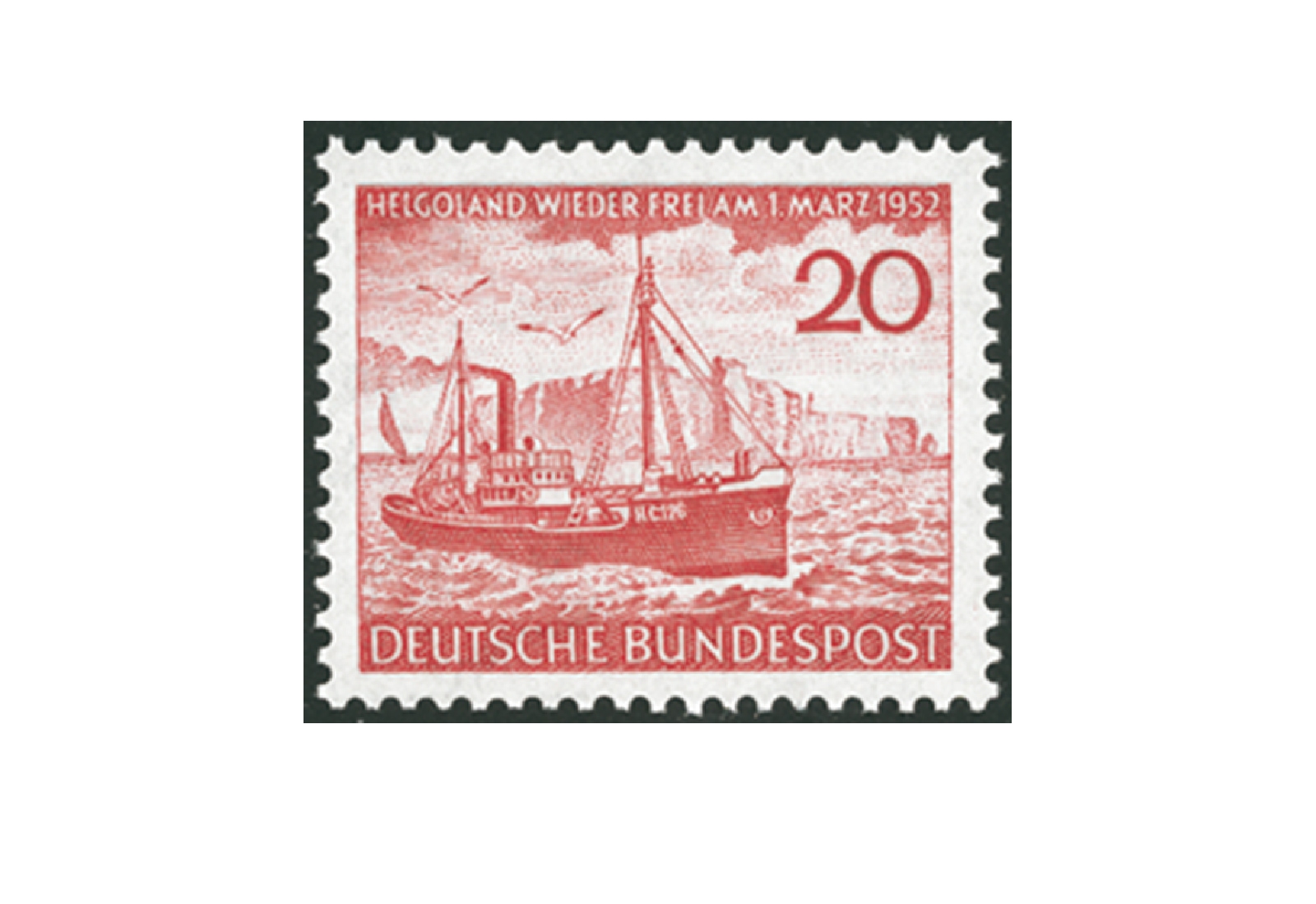 Briefmarke BRD Helgoland 1952 Michel-Nr. 152 postfrisch