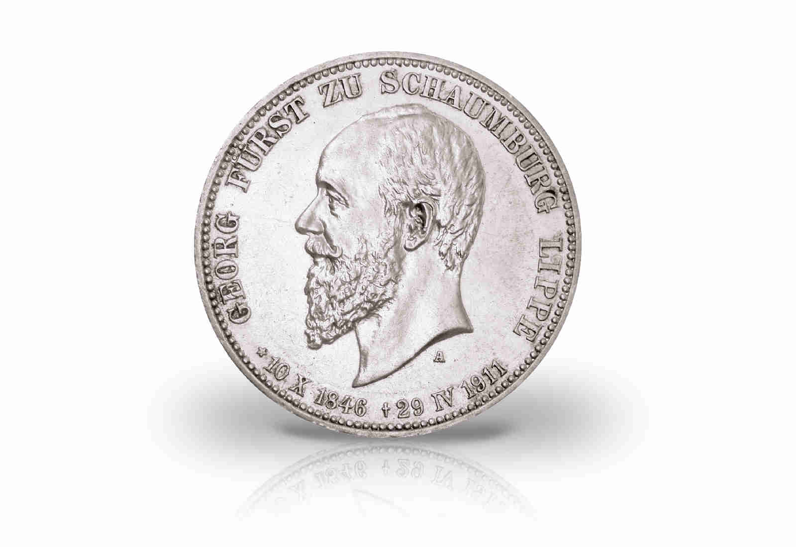 3 Mark 1911 Deutsches Kaiserreich Schaumburg-Lippe Tod Georg Jaeger-Nr. 166