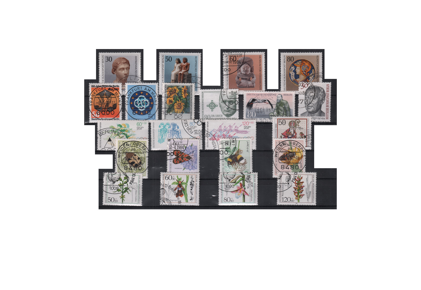 Berlin Mi.Nr. 708-729 Jahrgang 1984 gestempelt 22 Marken