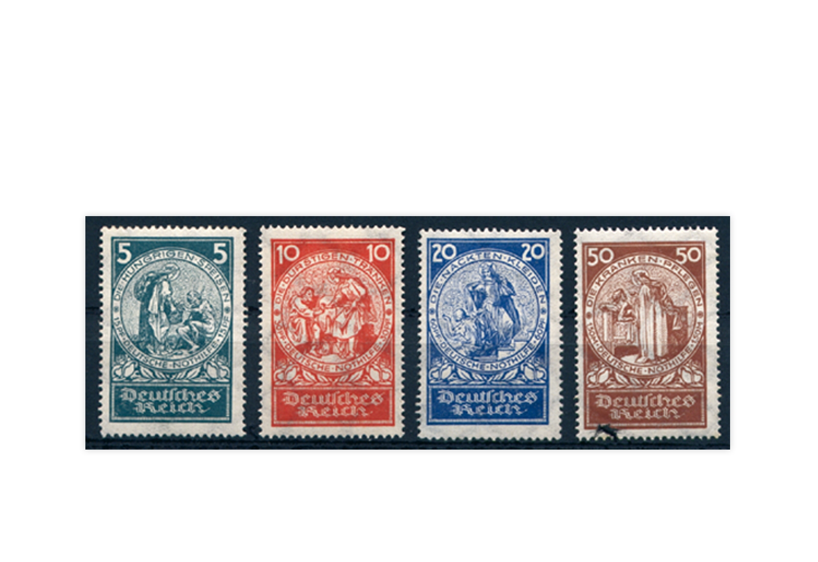 Briefmarken Deutsches Reich 1924 Michel-Nr. 351/354 postfrisch