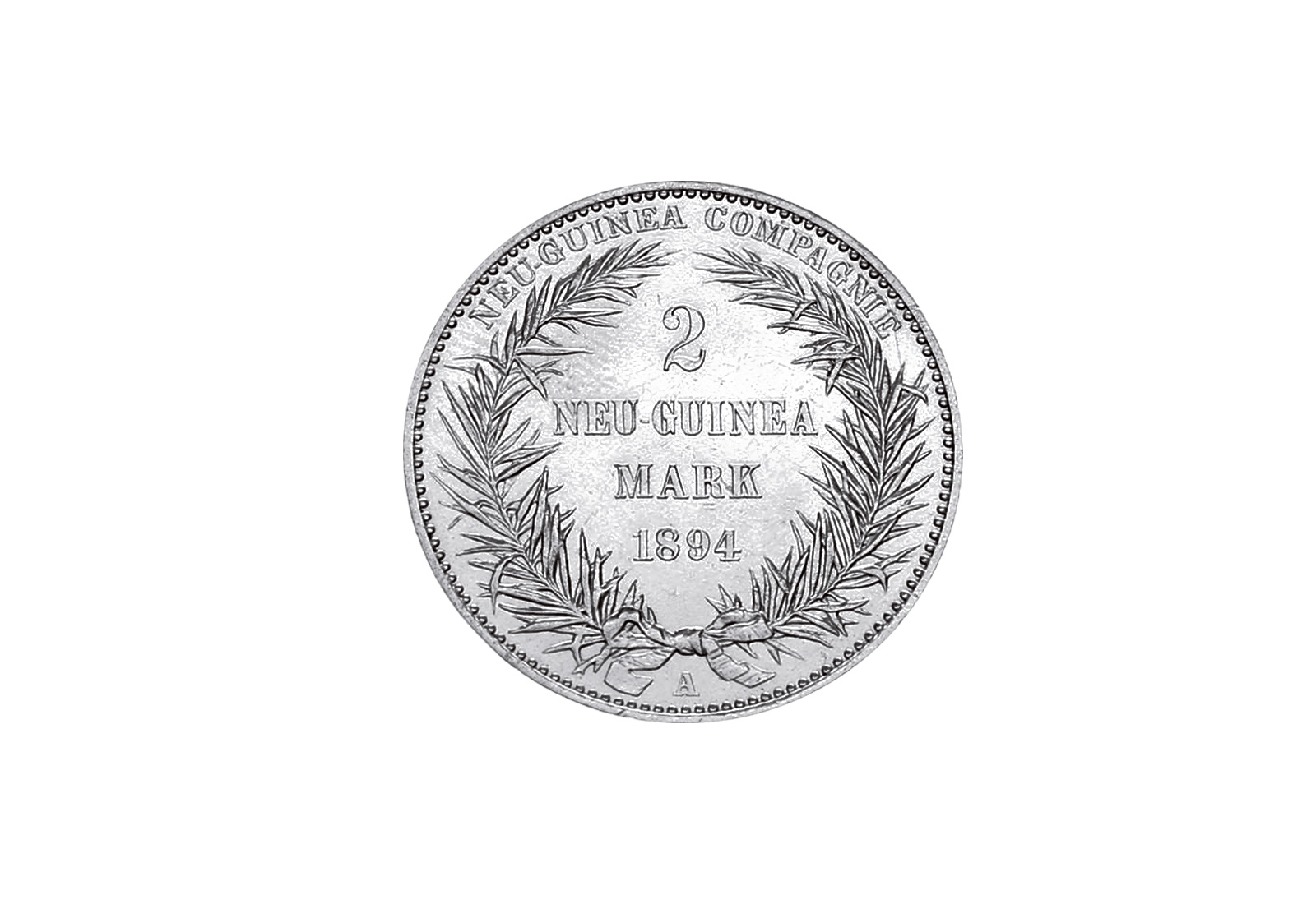 2 Neuguinea Mark 1894 Deutsch-Neuguinea Paradiesvogel Jaeger-Nr. N706