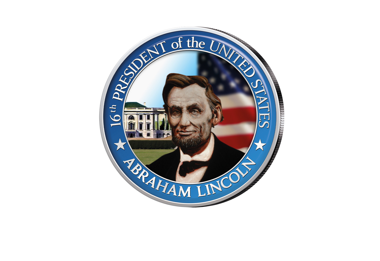 ½ Kennedy-Dollar USA mit Farbapplikation Abraham Lincoln Serie: Presidents of the US