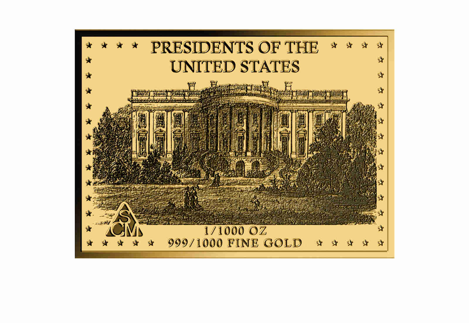 Goldcard Motiv George Washington mit 999/1000 Goldausgabe