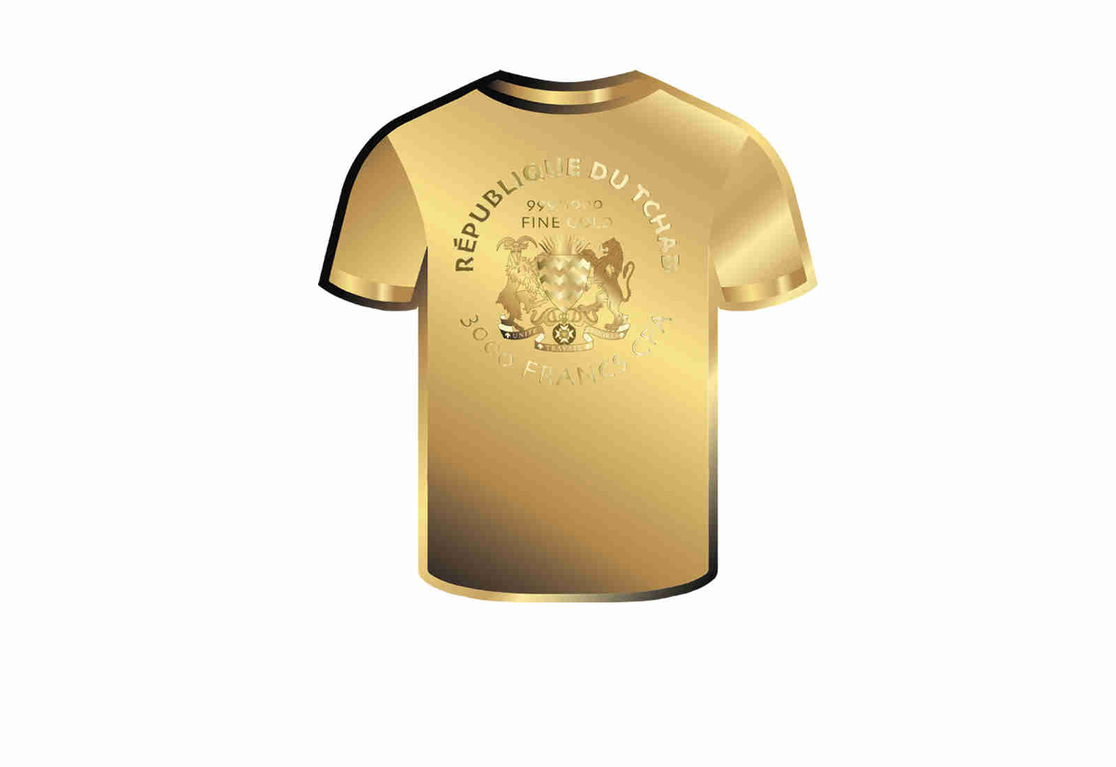 Goldmünze Motiv "Trikot Serbien" im Geschenketui