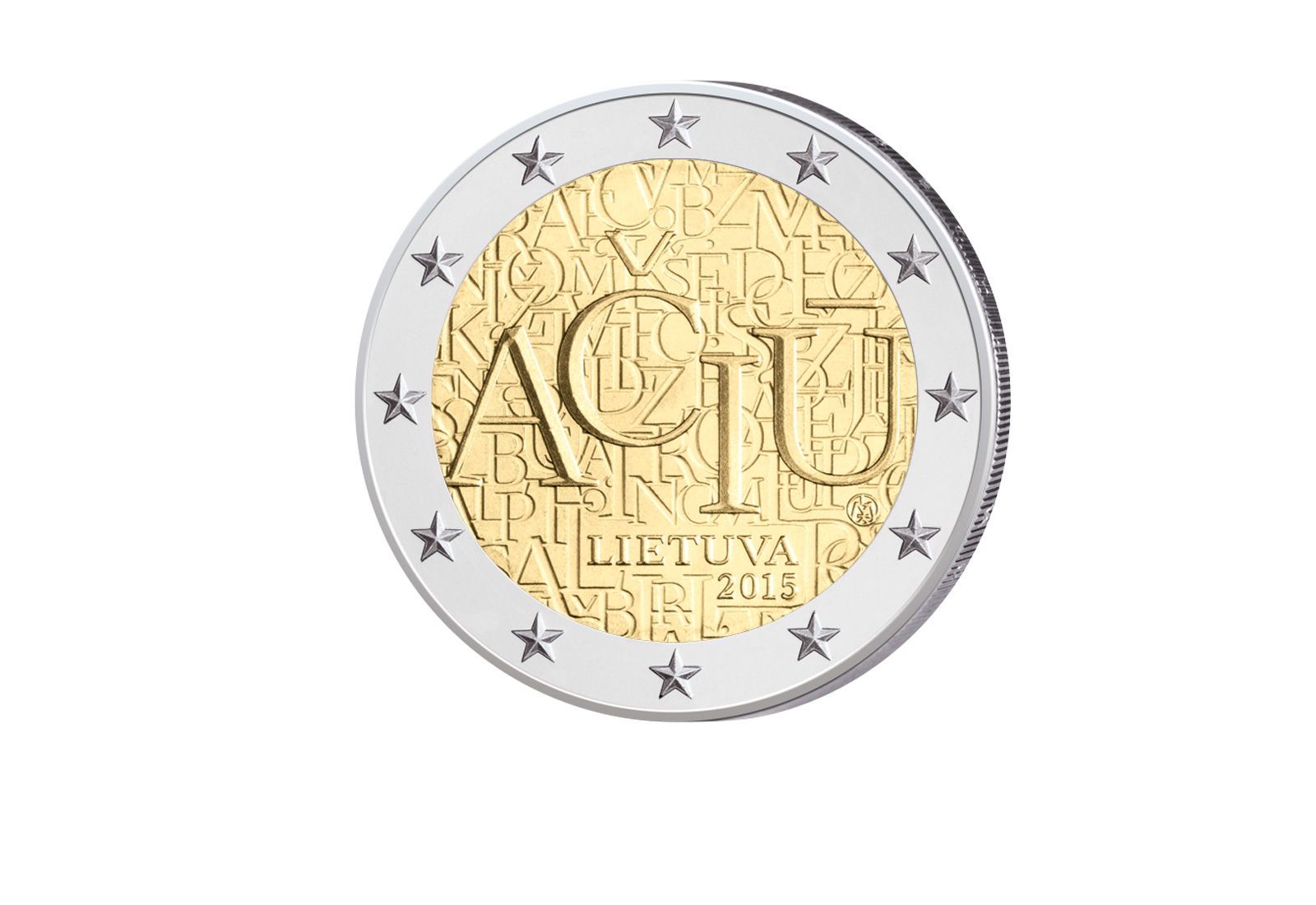 2 Euro 2015 Litauen Gedenkmünze - Die litauische Sprache