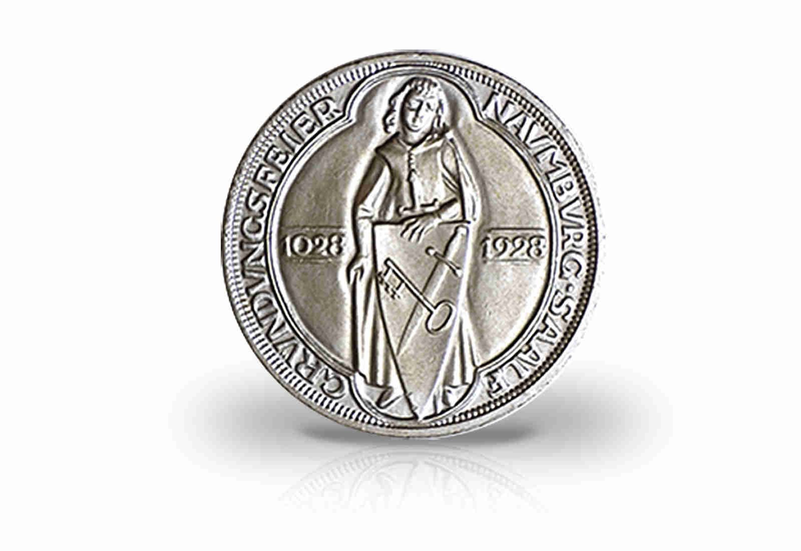 3 Reichsmark Silbermünze 1928 Weimarer Republik Naumburg an der Saale Jaeger-Nr. 333