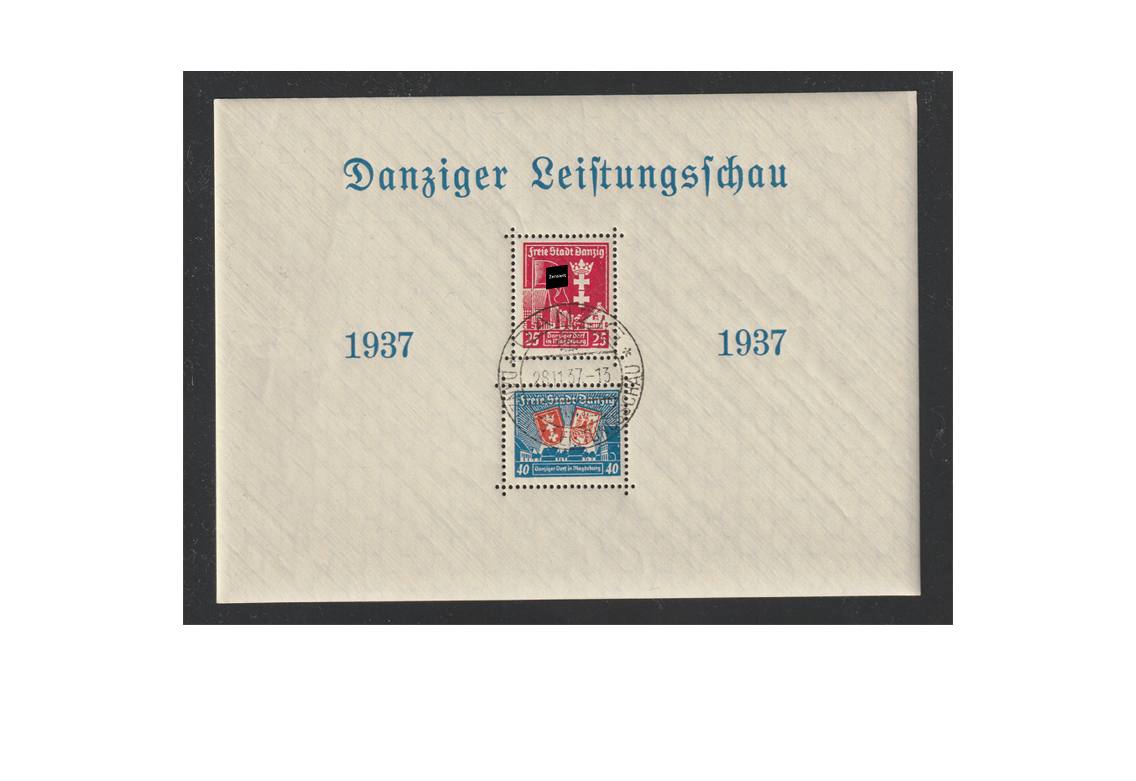 Briefmarke Danzig Block 3 gestempelt ESST Danziger Leistungsschau 1937