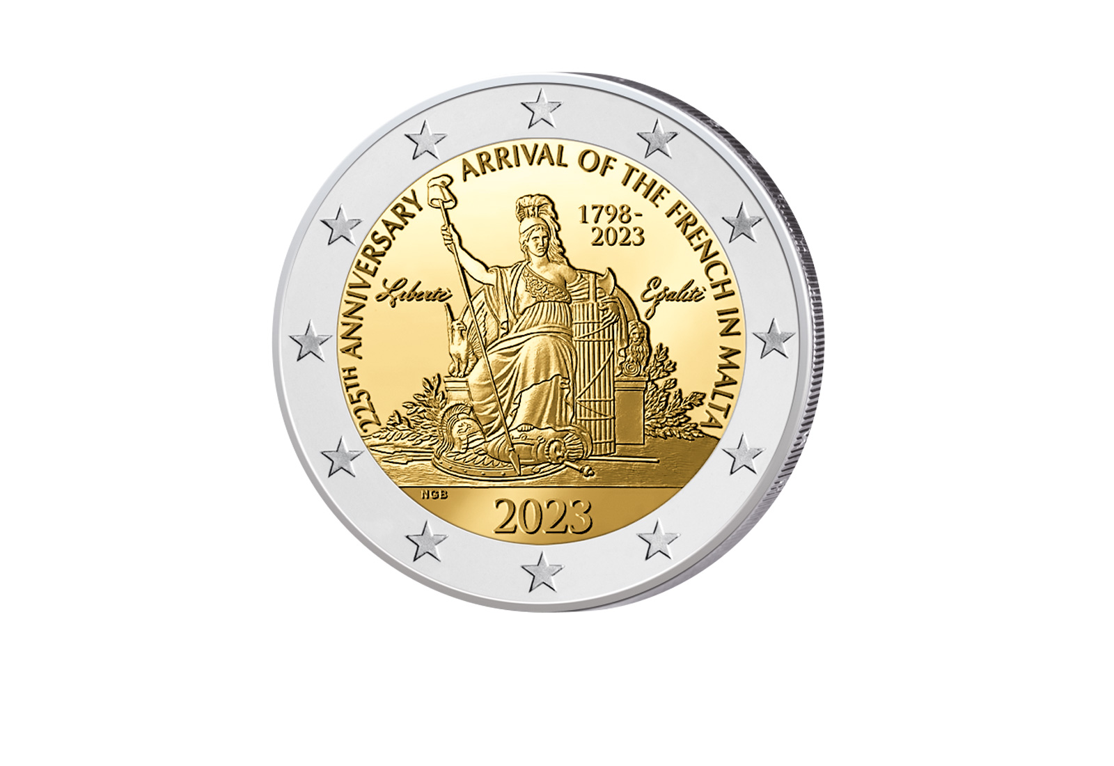 2 Euro 2023 Malta 225 Jahre Ankunft der Franzosen im Blister