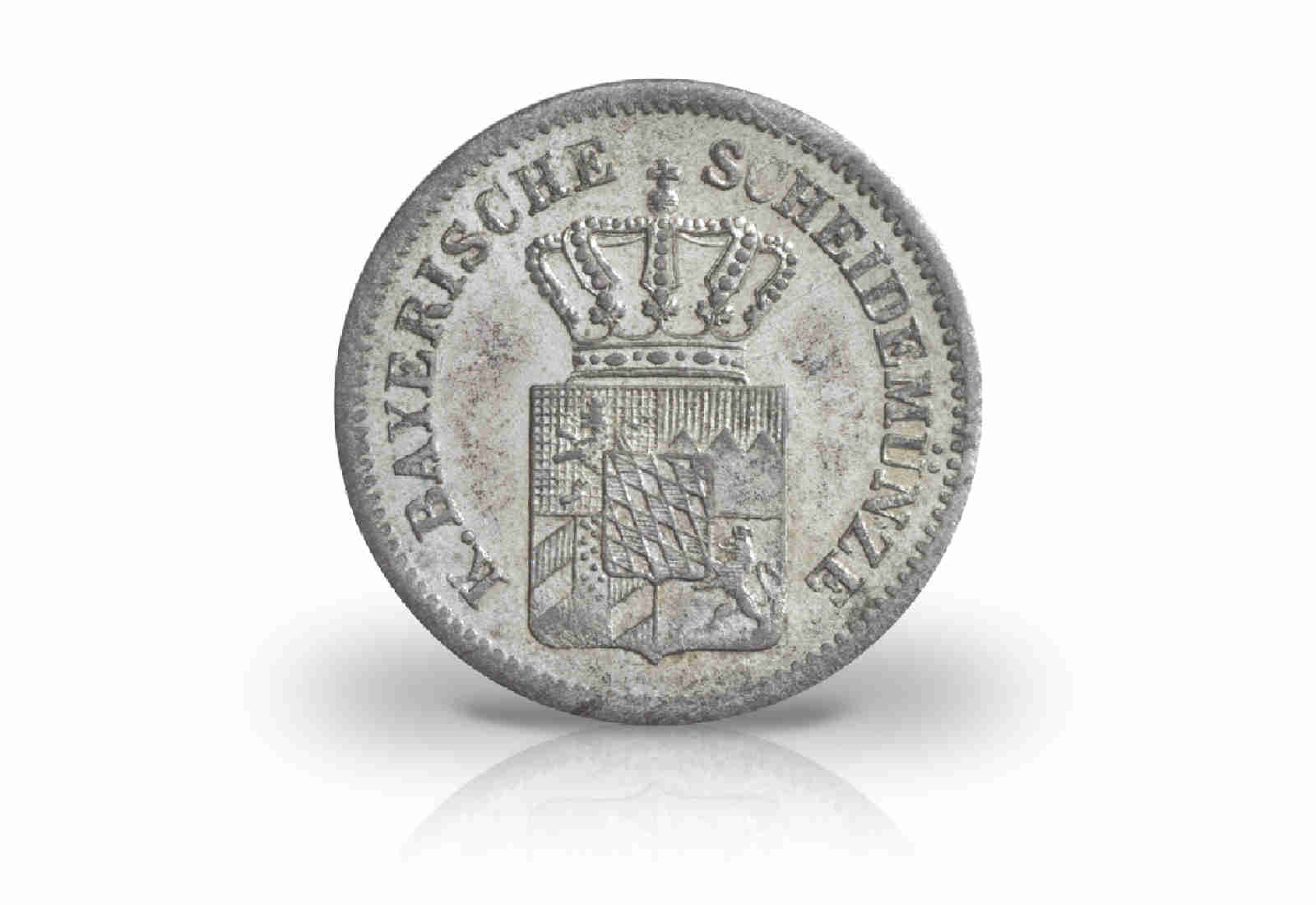 Bayern 1 Kreuzer 1865-1871 Maximilian II. bis Ludwig II. Motiv Wappen