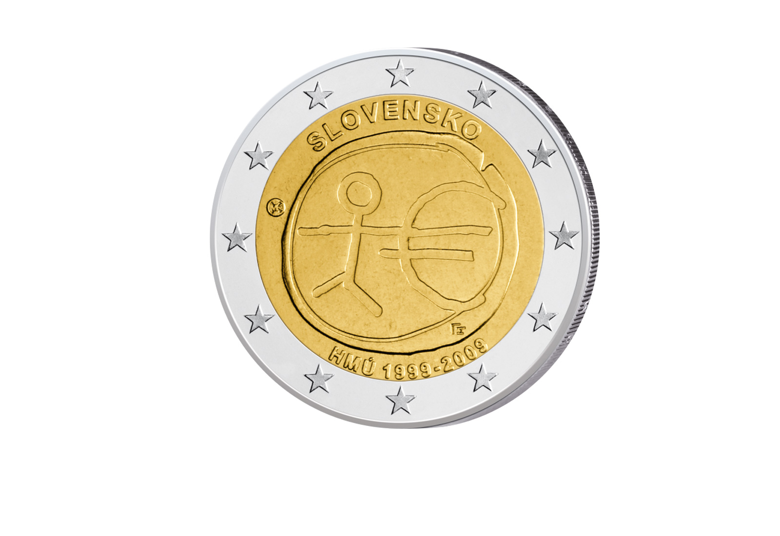 2 Euro 2009 Slowakei 10 Jahre WWU