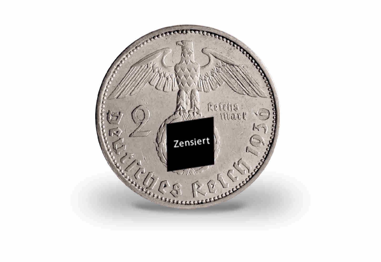 2 Reichsmark E 1936 Drittes Reich Hindenburg Jaeger-Nr. 366