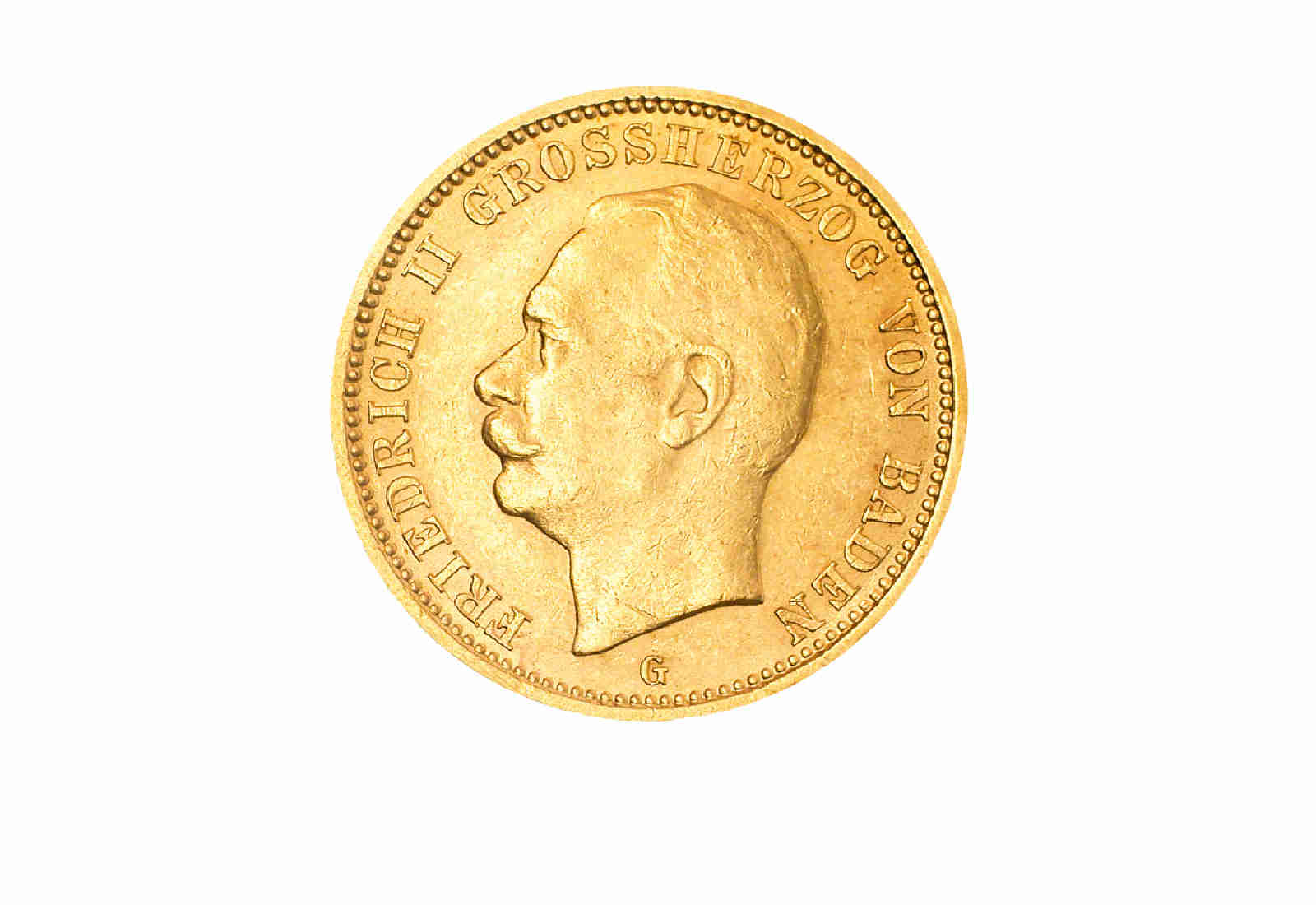 20 Mark 1911-1914 Deutsches Kaiserreich Großherzogtum Baden Friedrich II. Jaeger-Nr. 192