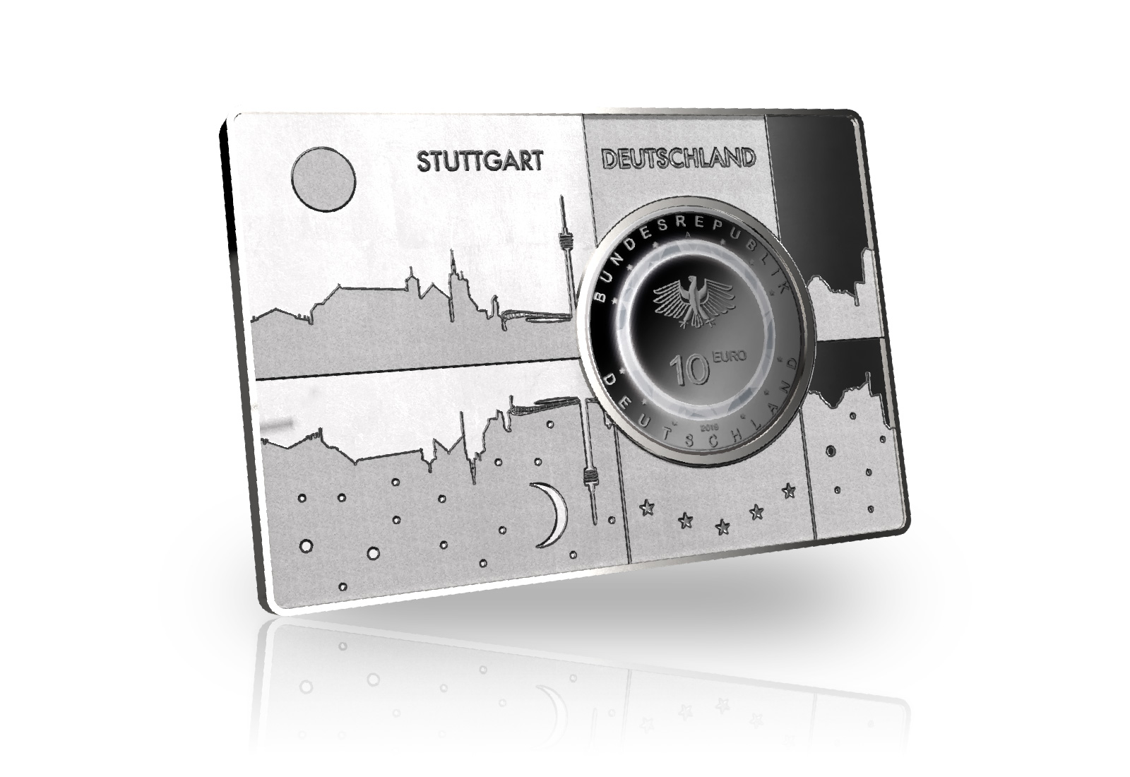 10 Euro 2019 Deutschland In der Luft eingefasst in einem Barren