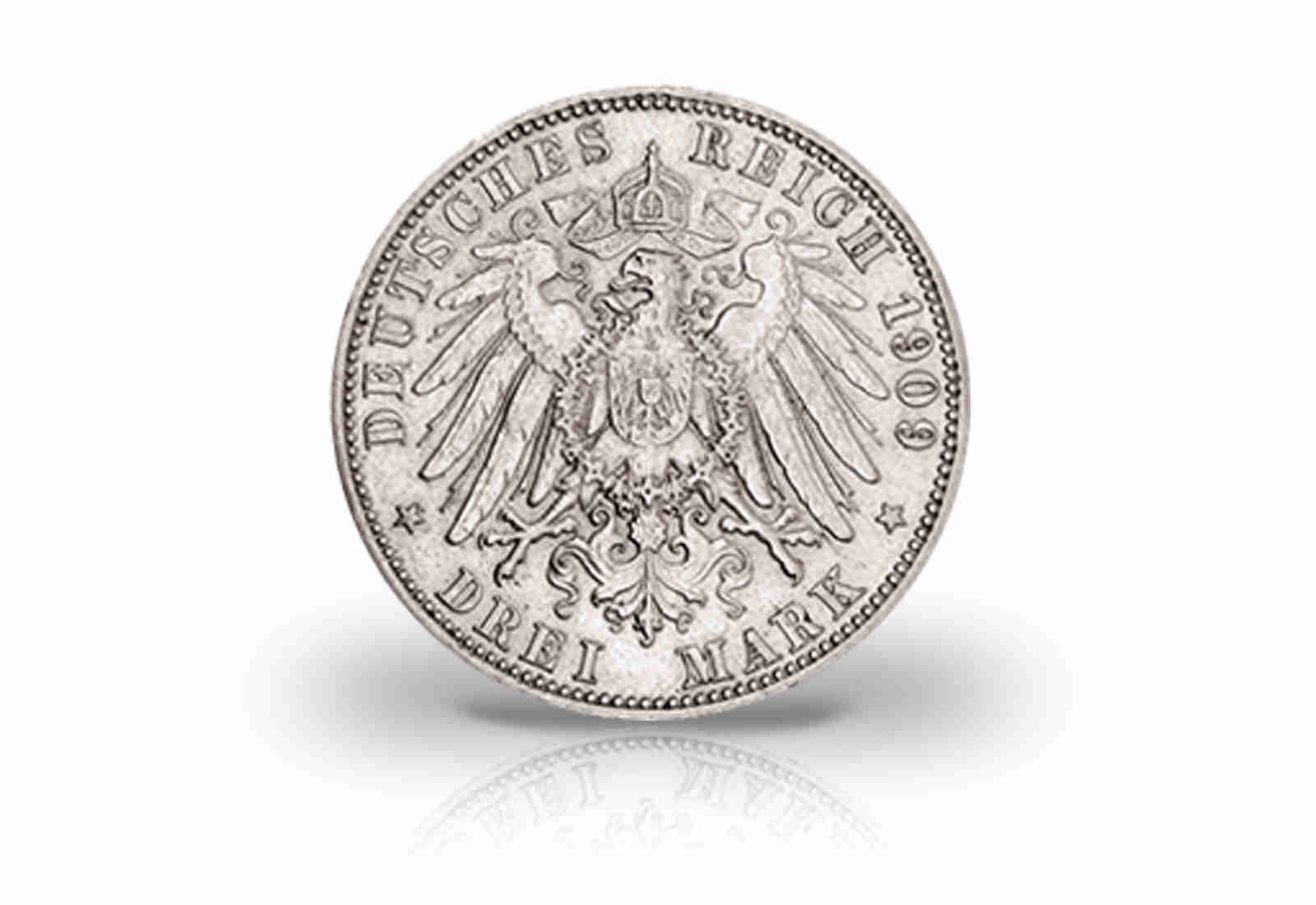 3 Mark 1909 Deutsches Kaiserreich Schwarzburg-Sonderhausen Auf den Tod des Fürsten Jaeger-Nr. 170