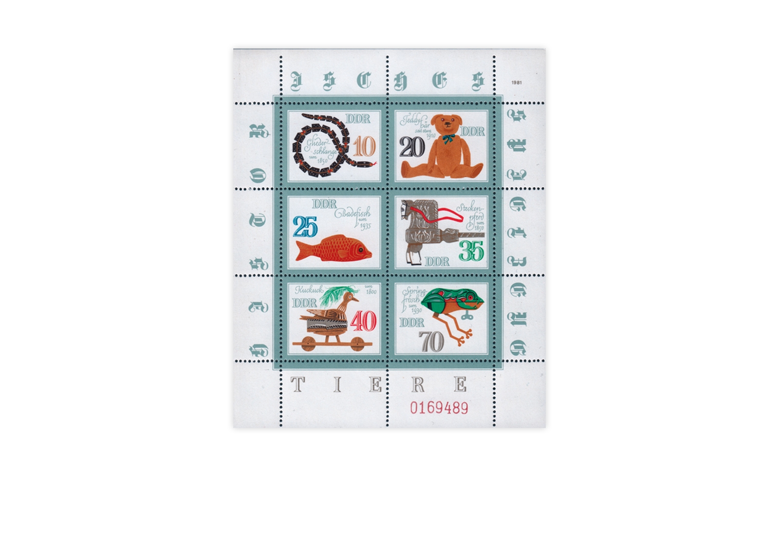 DDR Kleinbogen 1981 Michel Nr. 2661 bis 2666 gestempelt