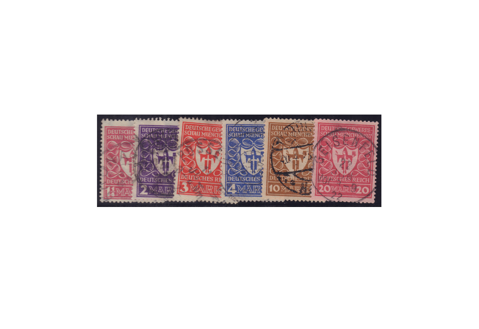 Deutsches Reich Mi.Nr. 199/204 gestempelt