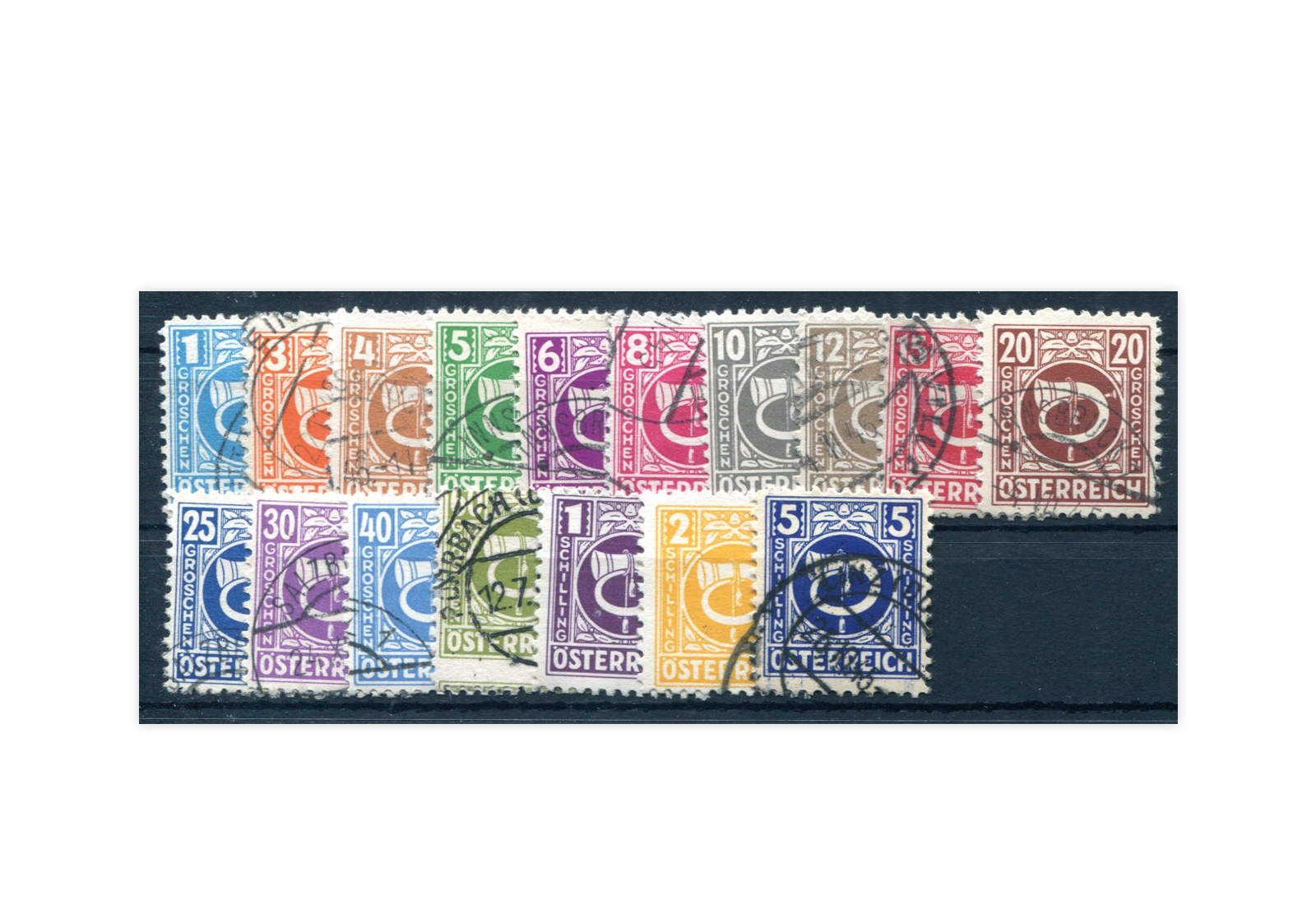 Österreich Posthorn Mi.Nr. 721/737 gest.