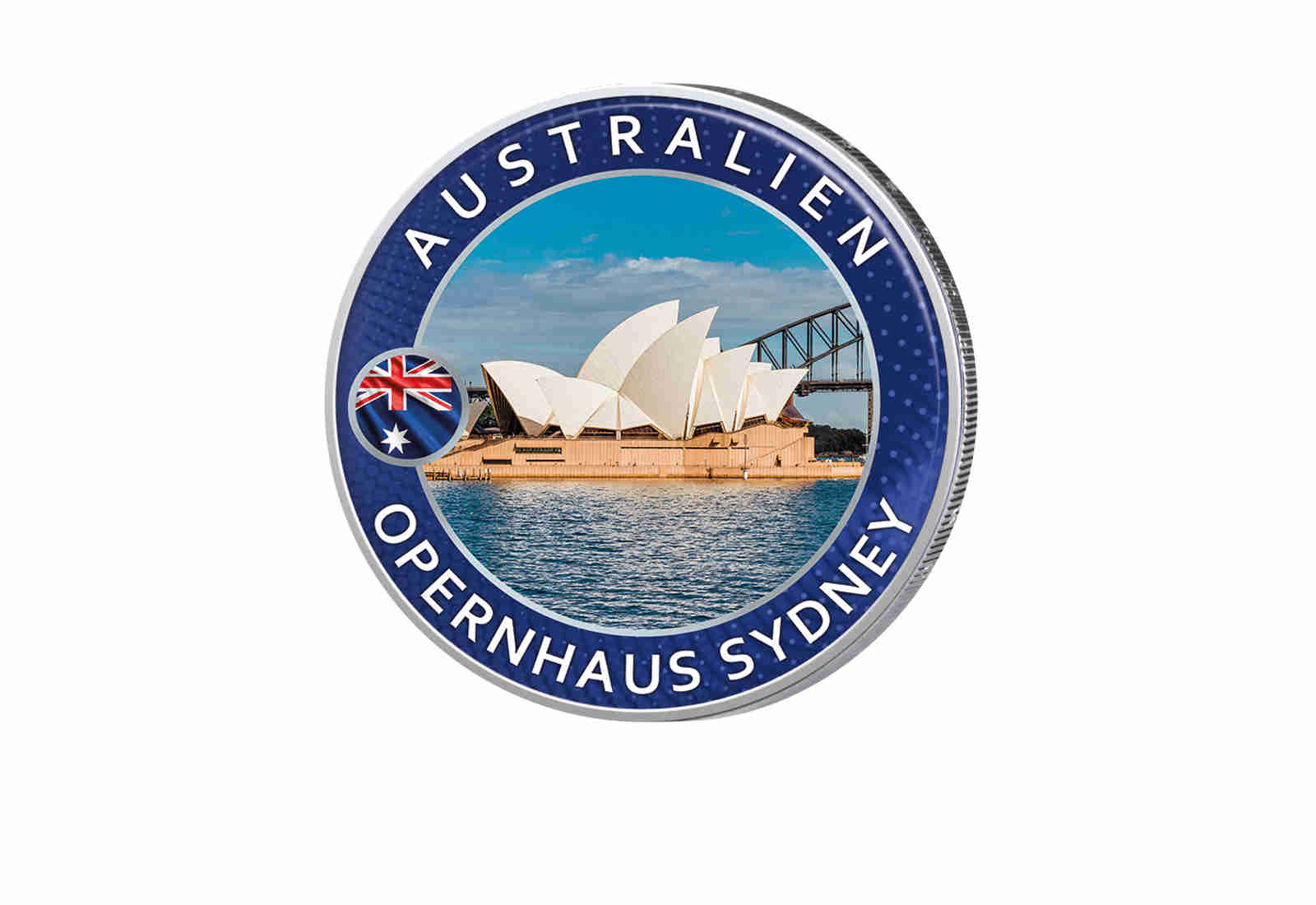 2 Euro mit Farbapplikation Opernhaus Sydney - Highlights rund um den Globus