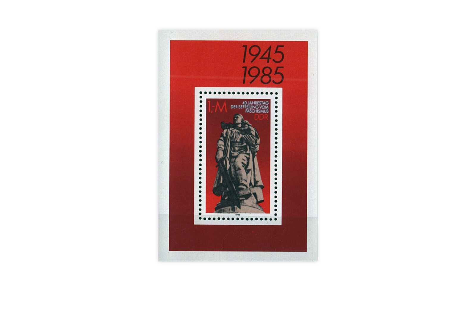 Briefmarken DDR 40. Jahrestag der Befreiung vom Faschismus 1985 Block 82 gestempelt