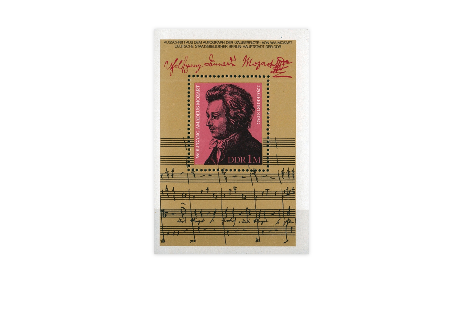 DDR Block 62 225. Geburtstag Mozarts 1981 postfrisch