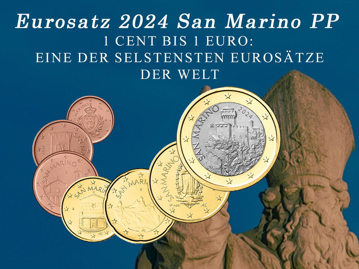 San Marino 2024 PP Kursmünzensatz (1 Cent - 1 Euro)