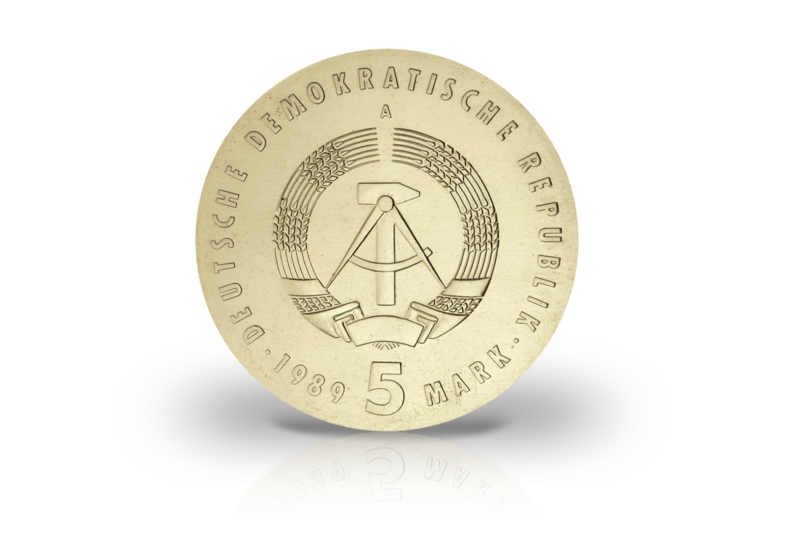 5 Mark Gedenkmünze 1988 DDR Carl von Ossietzky Jaeger-Nr. 1628