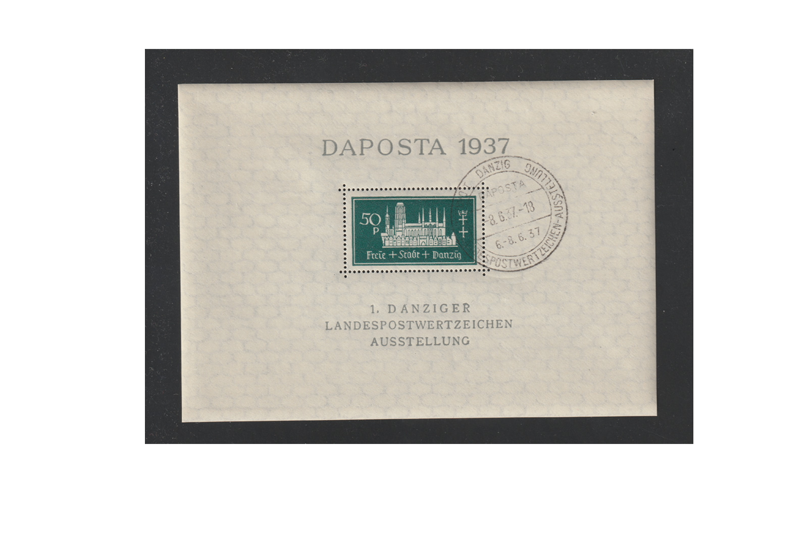 Briefmarke Danzig Block 1 a SST DAPOSTA 1937