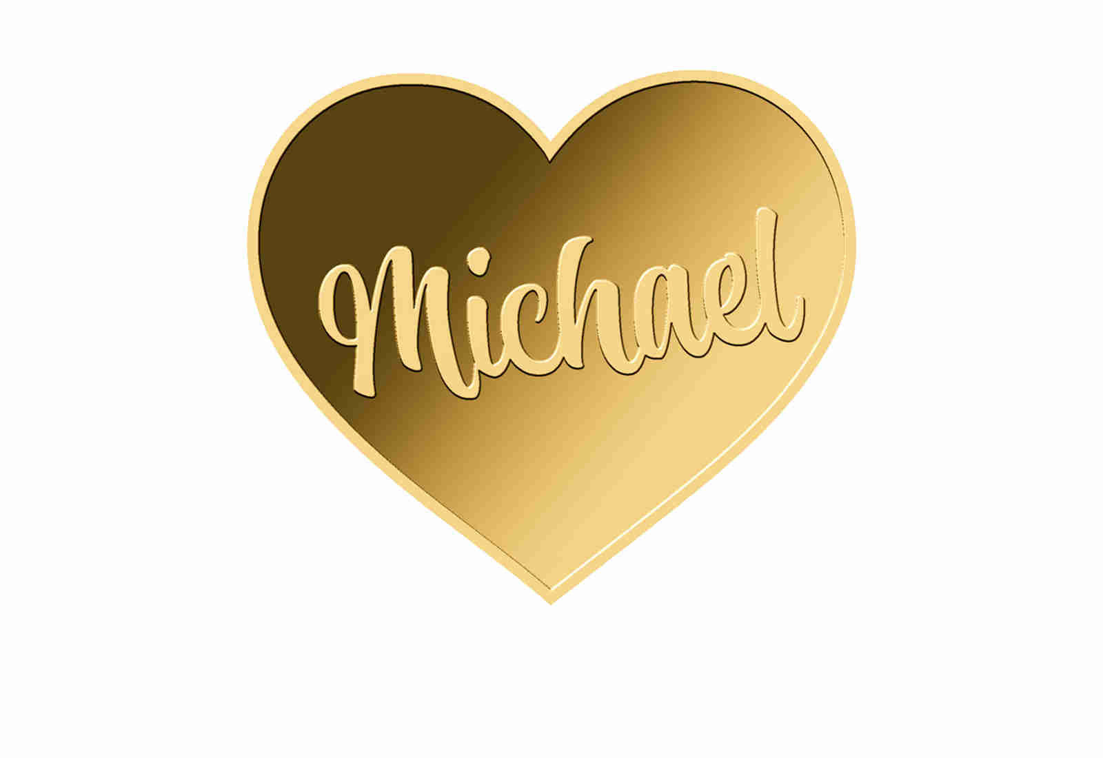 Goldmünze Motiv "Herz Michael" 999/1000 Gold im Geschenketui