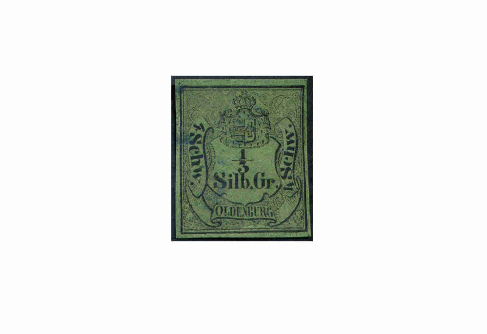 Briefmarke Altdeutschland Oldenburg Freimarke 1852 Michel-Nr. 1 gestempelt geprüft