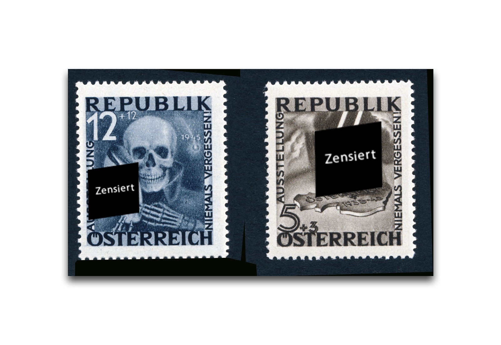 Faksimile Österreich Maske/Blitz 1946