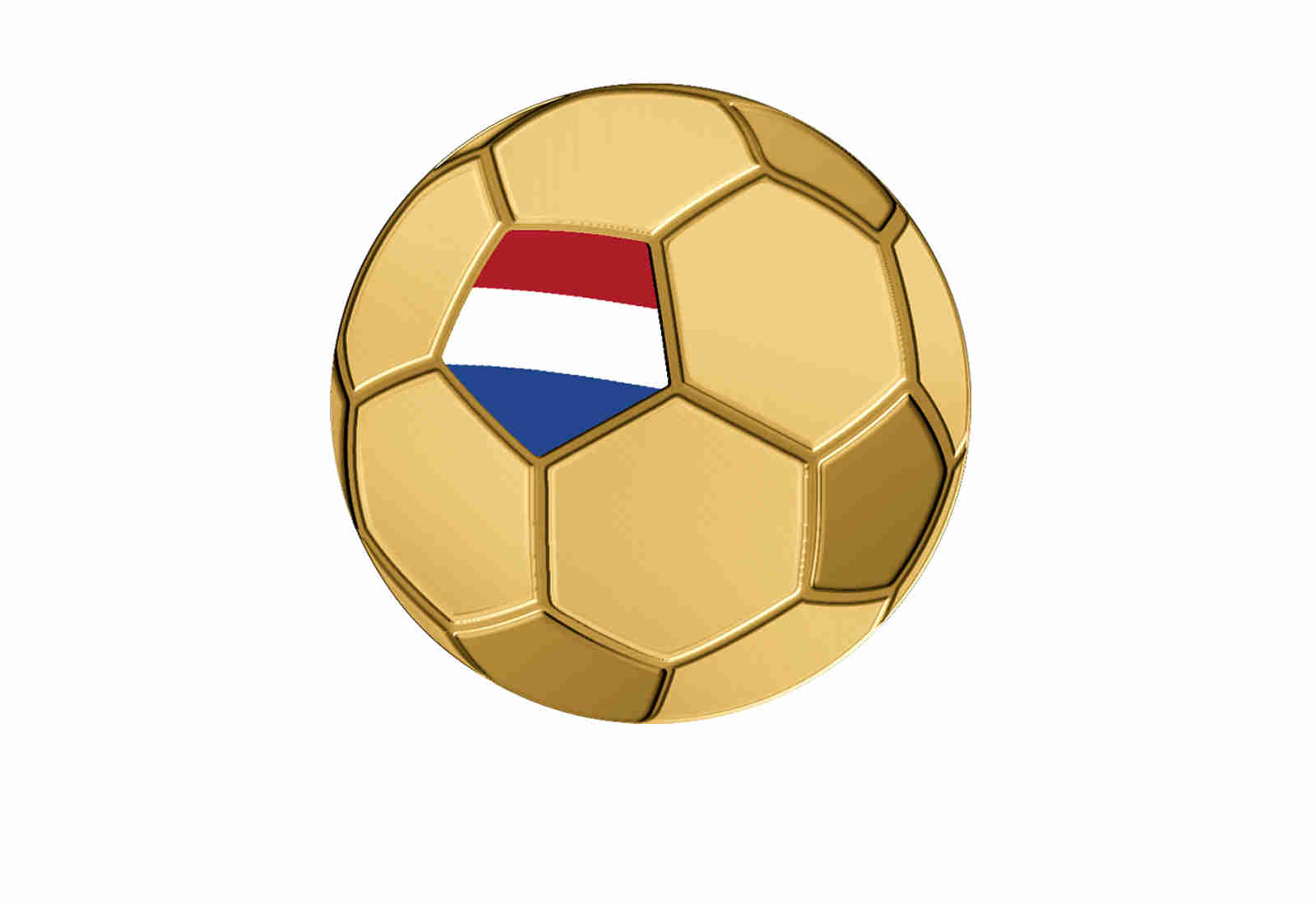 Goldmünze Motiv "Fußball Niederlande" 999/1000 Gold im Geschenketui