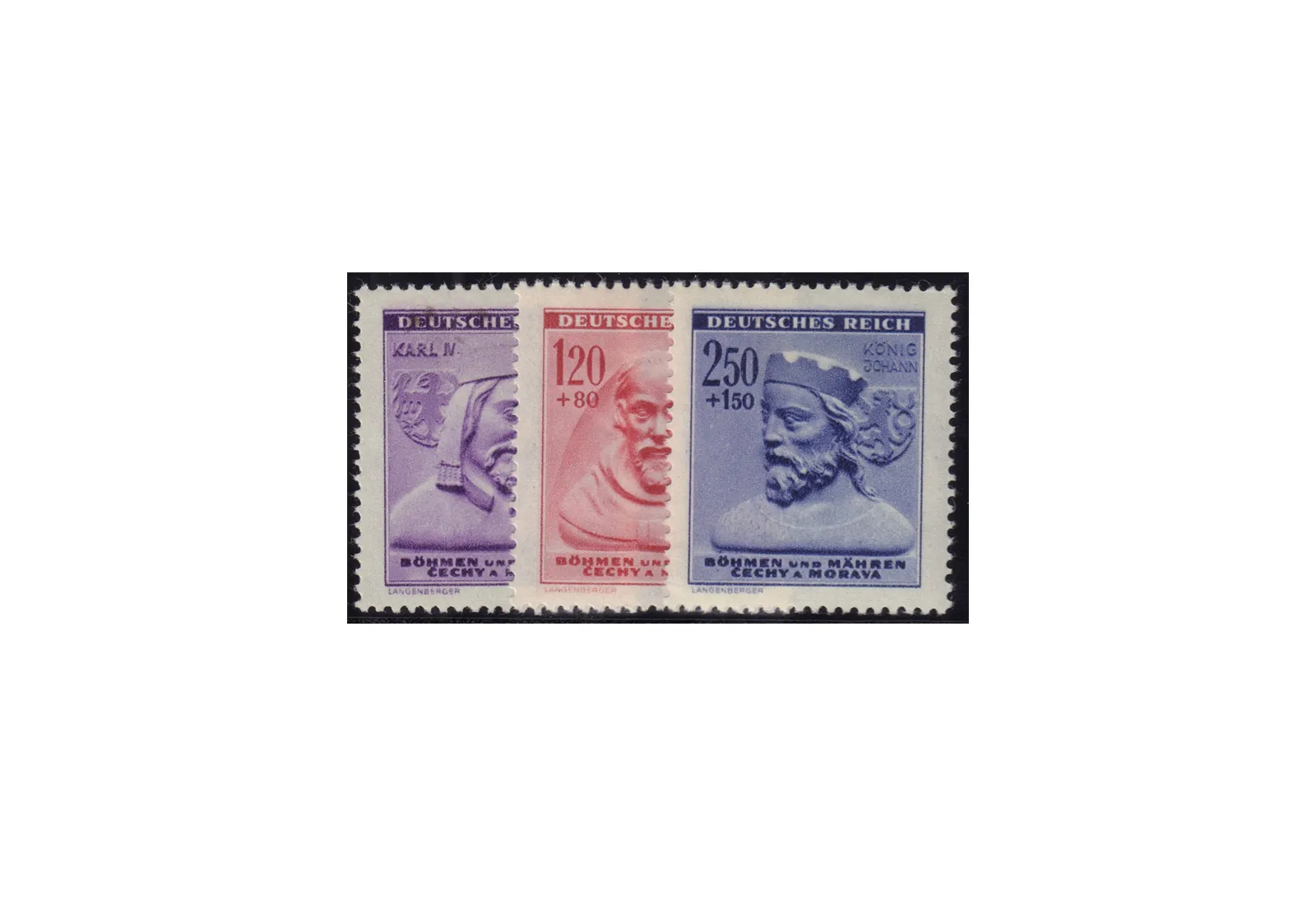 Böhmen und Mähren Winterhilfswerk Michel Nr. 114 bis 116 gestempelt