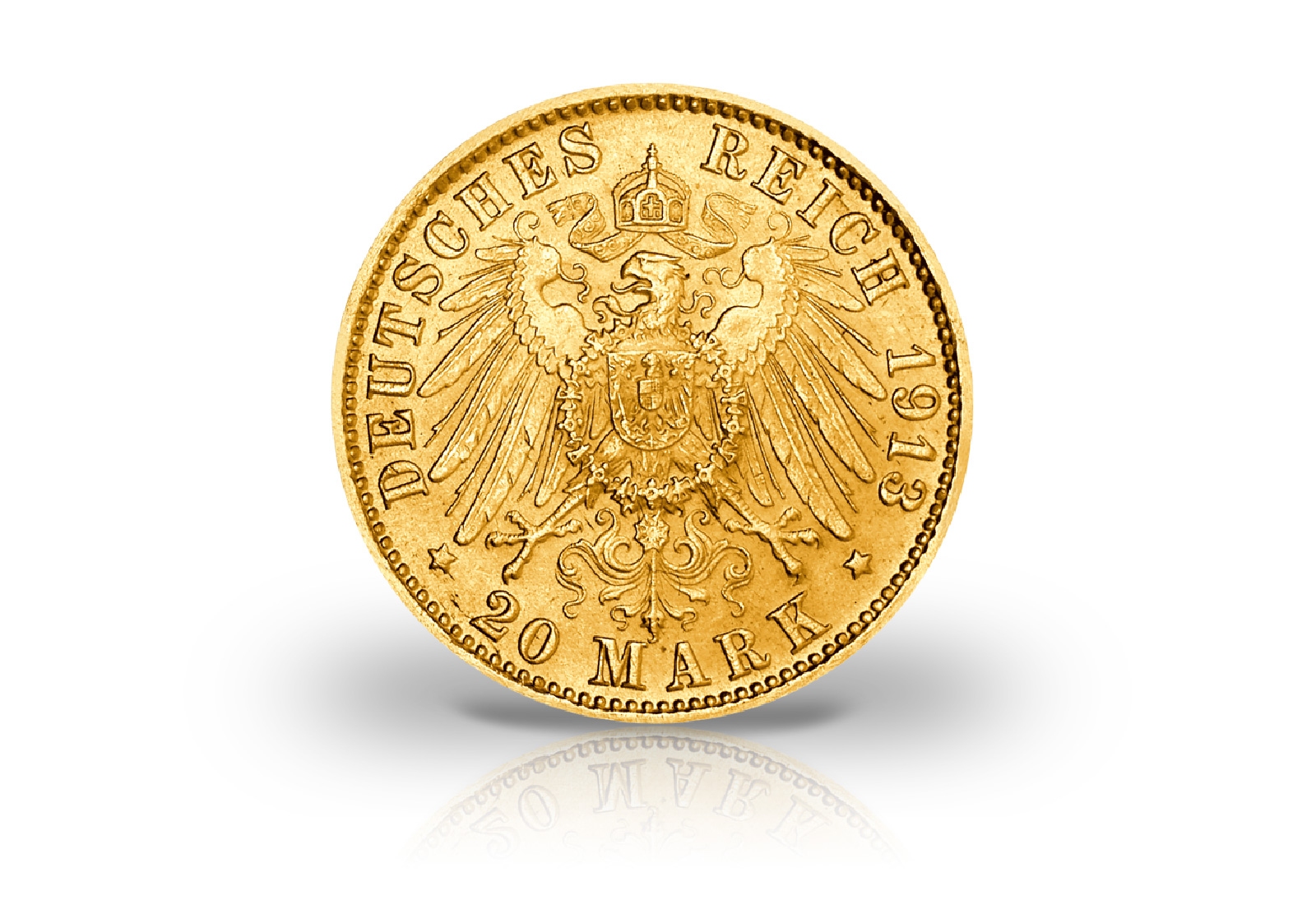 20 Mark Goldmünze 1893-1913 Kaiserreich Hamburger Wappen großer Adler Jaeger-Nr. 212