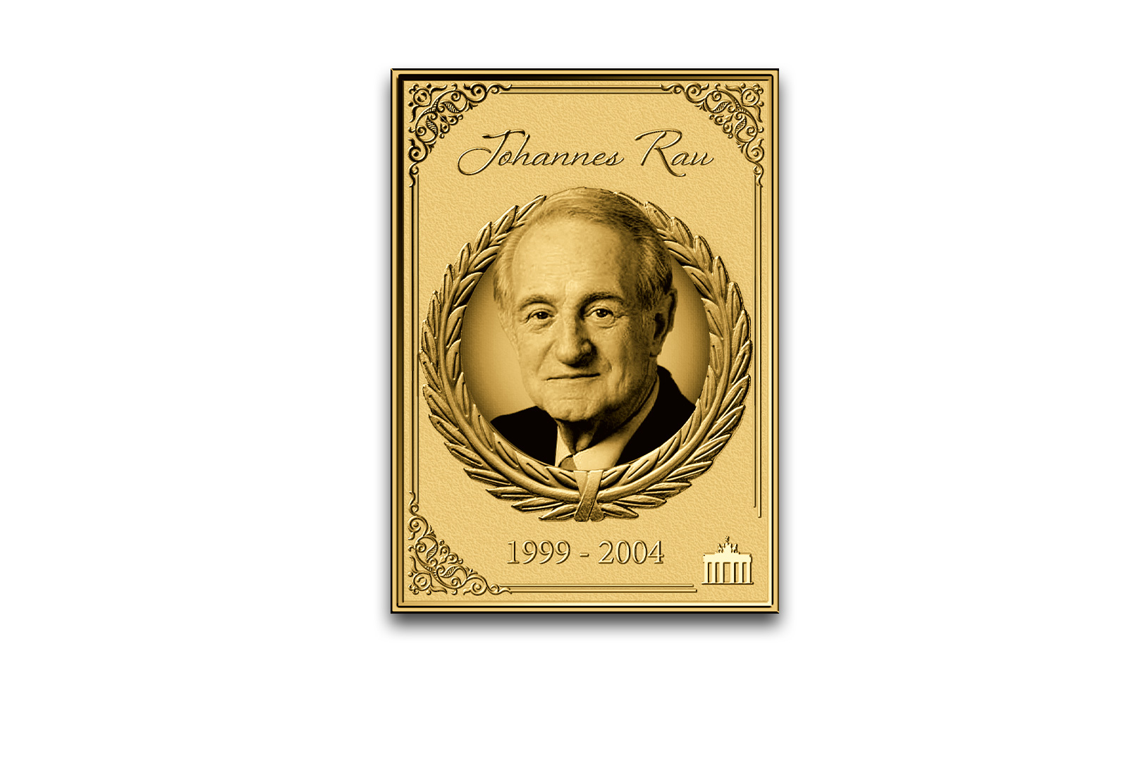 Goldmünzbarren Bundespräsident Johannes Rau 999/1000 Gold