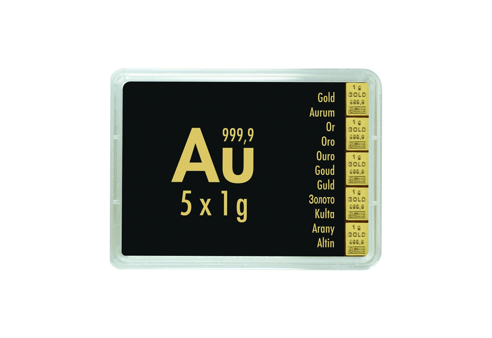 Goldbarren 5 g Combibar mit 5x 1 g