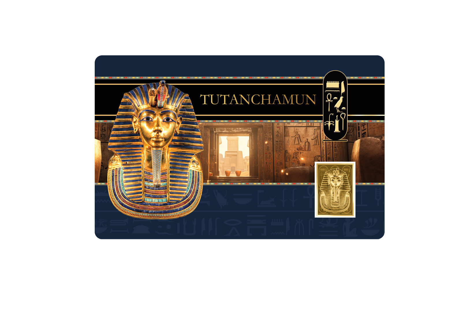Goldmünze Motiv "Tutanchamun" Coincard 999/1000 Gold Geschenk
