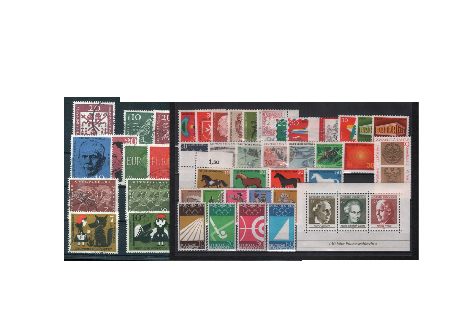 Briefmarken Sammlung Bundesrepublik Deutschland Zuschlagmarken von 1960-1969