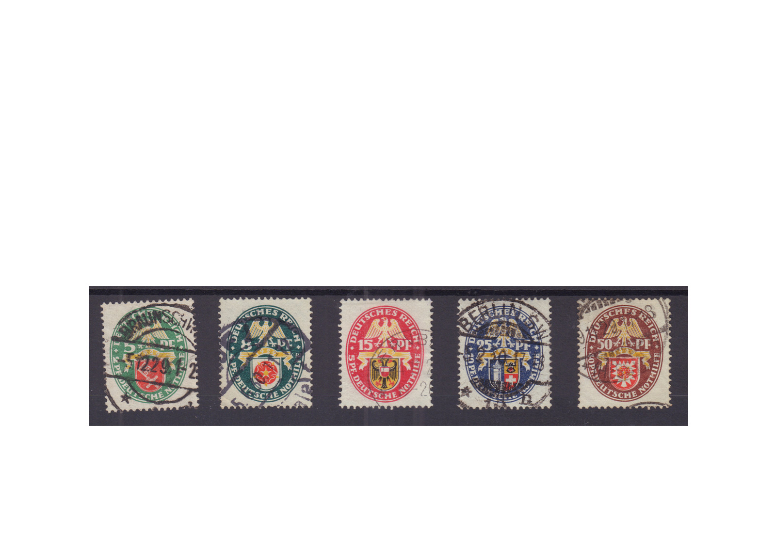 Deutsches Reich Mi.Nr. 430/434 gestempelt