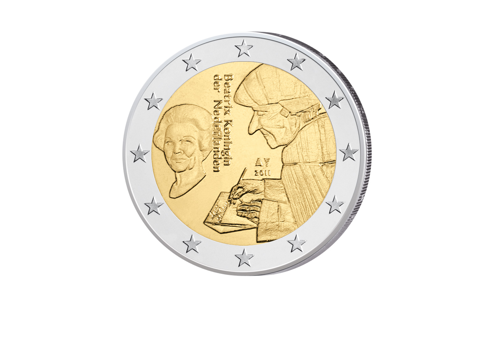 2 Euro 2011 Niederlande Erasmus Lob der Torheit bfr.