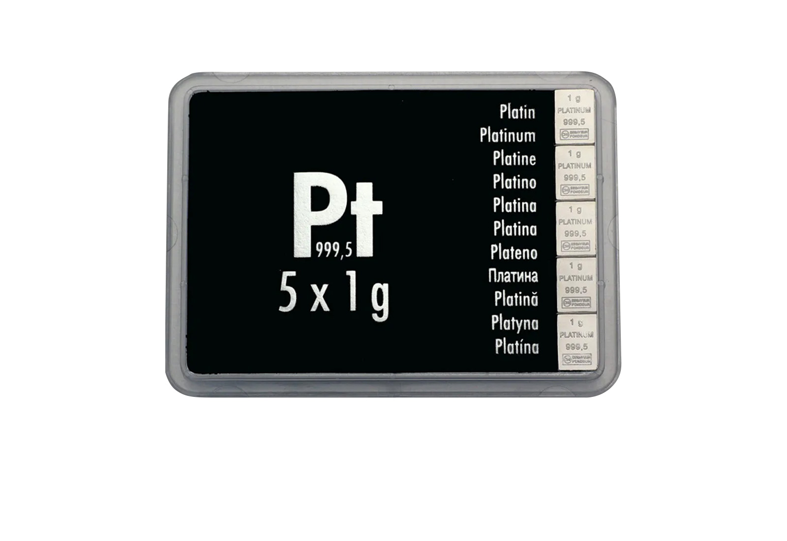 5g Combibar 5 x 1g Platintafel